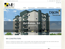 Tablet Screenshot of mhconstrutora.com.br